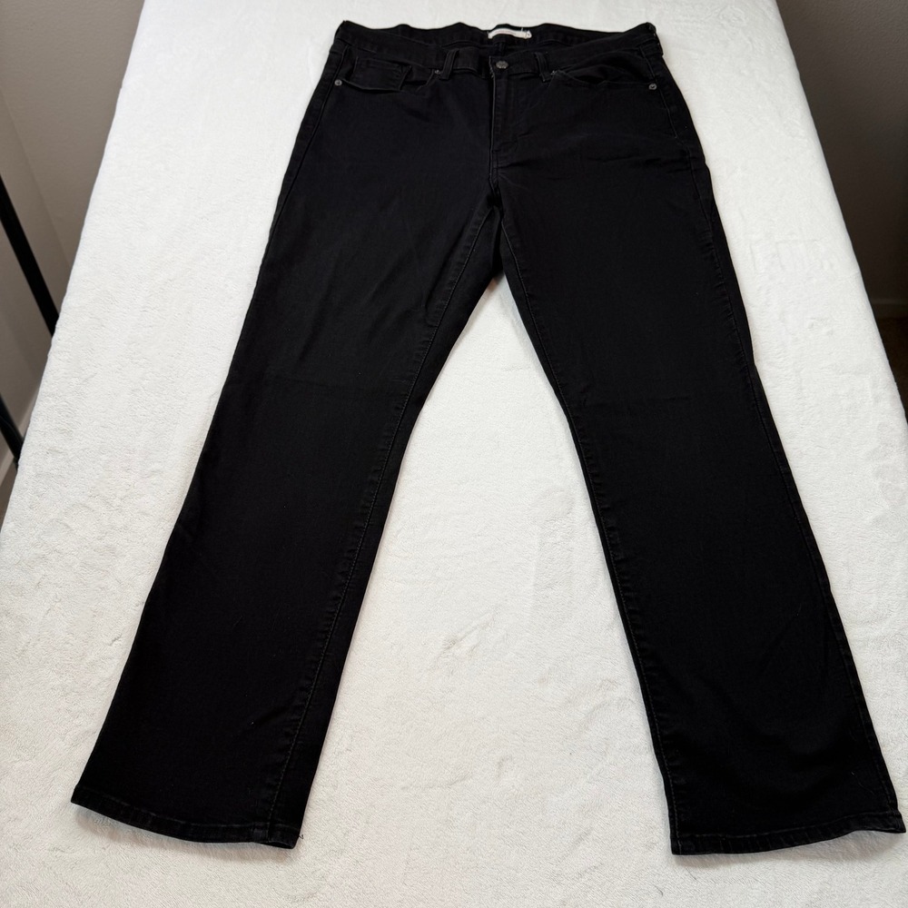 Levi's Classic Straight Jeans Womens 14M Black Good 39250-0001 Waterless W32 L30